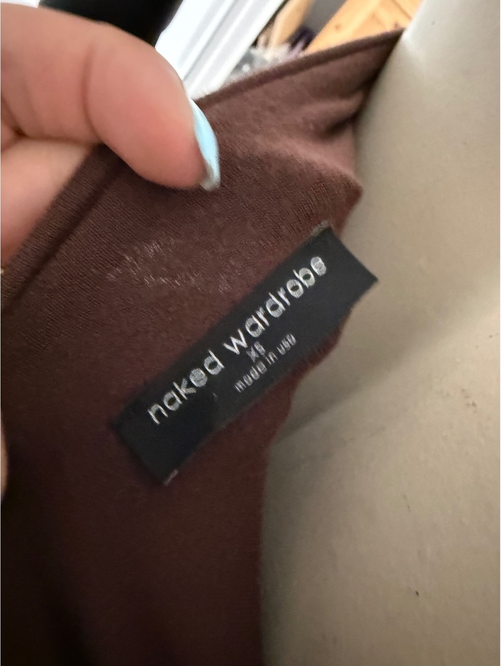 Naked Wardrobe Strapless Brown Bodycon Midi Dress XS - Picture 3 of 7
